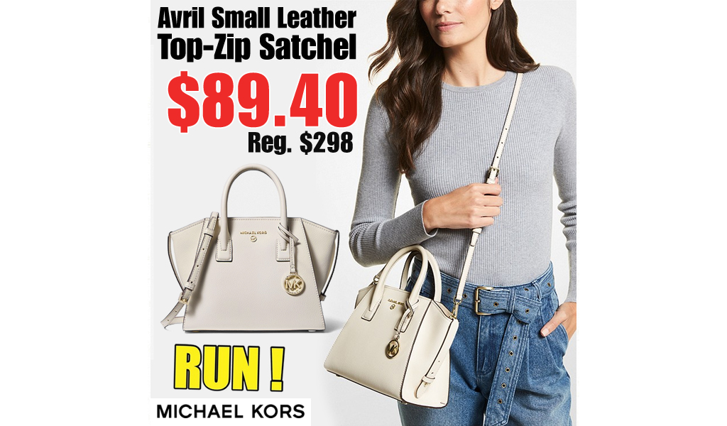 Avril Small Leather Top-Zip Satchel Only $89.40 on MichaelKors.com (Regularly $298)