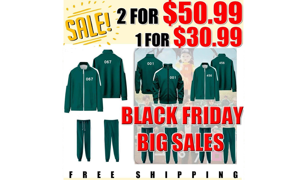 Black Friday Big Sales!-Squid game costume clearance!