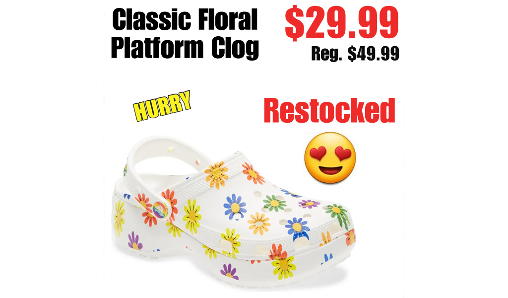 Classic Floral Platform Clog Only $29.99 Shipped on Nordstrom Rack (Regularly $49.99)