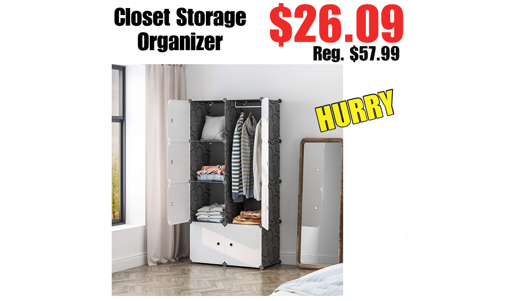 Closet Storage Organizer Only $26.09 Shipped on Amazon (Regularly $57.99)