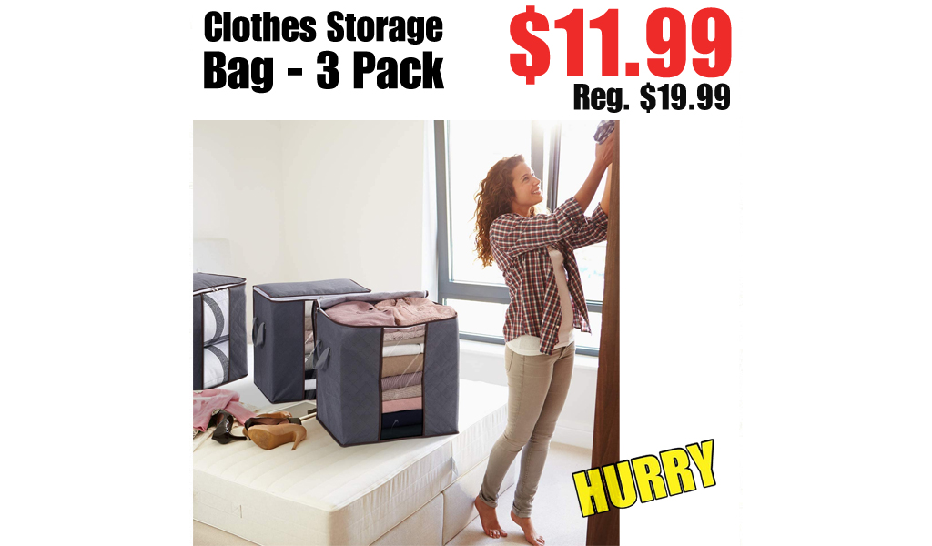 Clothes Storage Bag - 3 Pack Only $11.99 Shipped on Amazon (Regularly $19.99)