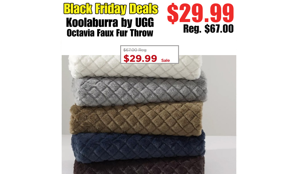 Koolaburra by UGG Octavia Faux Fur Throw Just $29.99 on Kohls.com (Regularly $67.00)