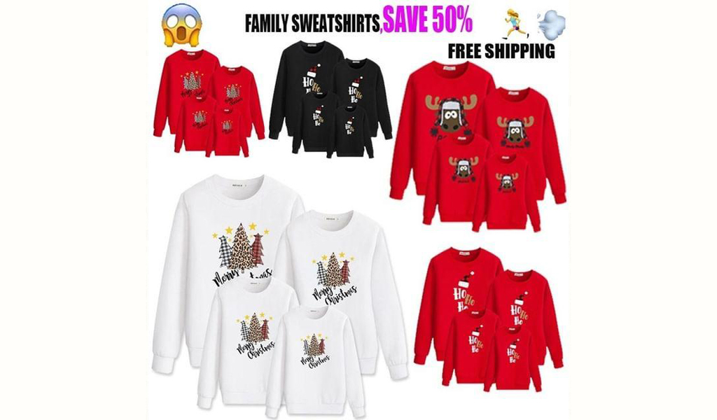 Merry Christmas Matching Family Sweaters+Free Shipping