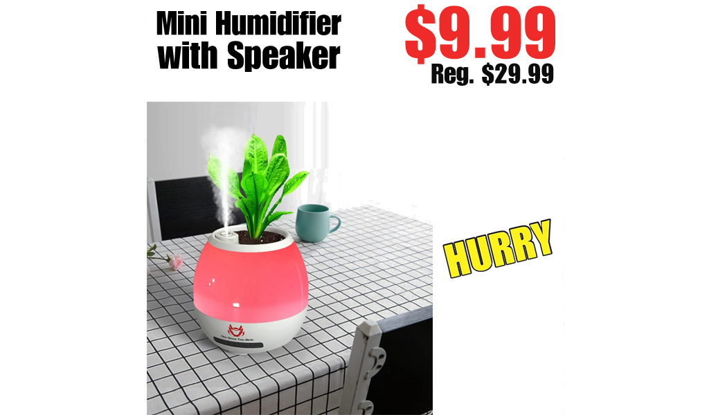 Mini Humidifier with Speaker Only $9.99 Shipped on Amazon (Regularly $29.99)