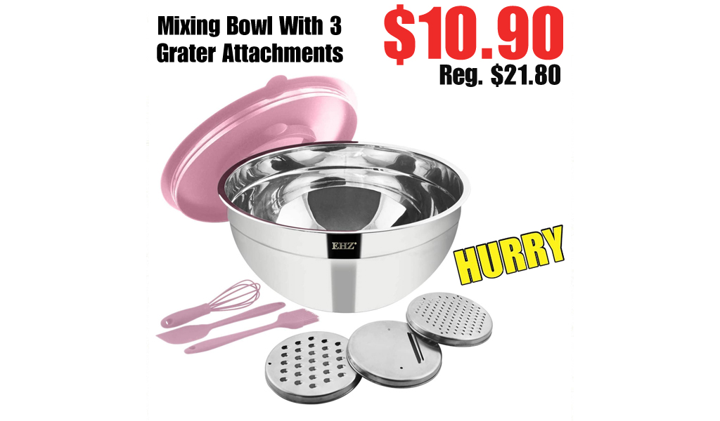 Mixing Bowl With 3 Grater Attachments Only $10.90 Shipped on Amazon (Regularly $21.80)