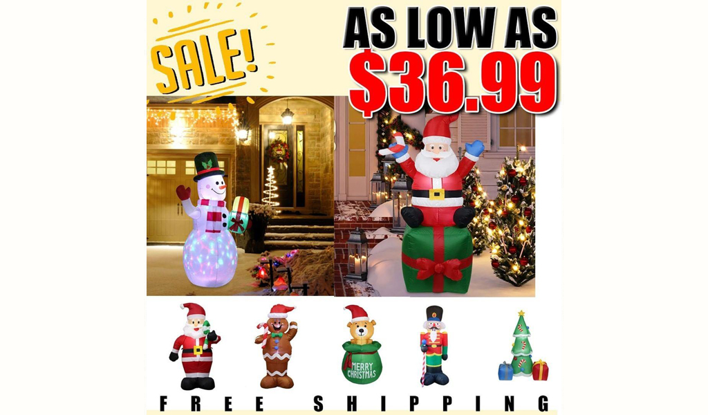 NEW IN--Inflatable Doll Christmas Snowman LED Light