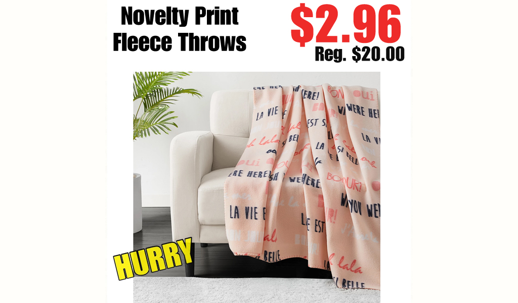 Novelty Print Fleece Throws Only $2.96 on Macys.com (Regularly $20.00)