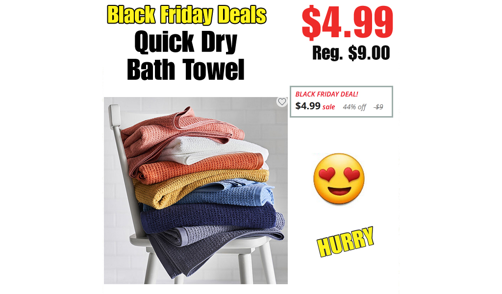 Quick Dry Bath Towel Only $4.99 on JCPenney.com (Regularly $9.00)
