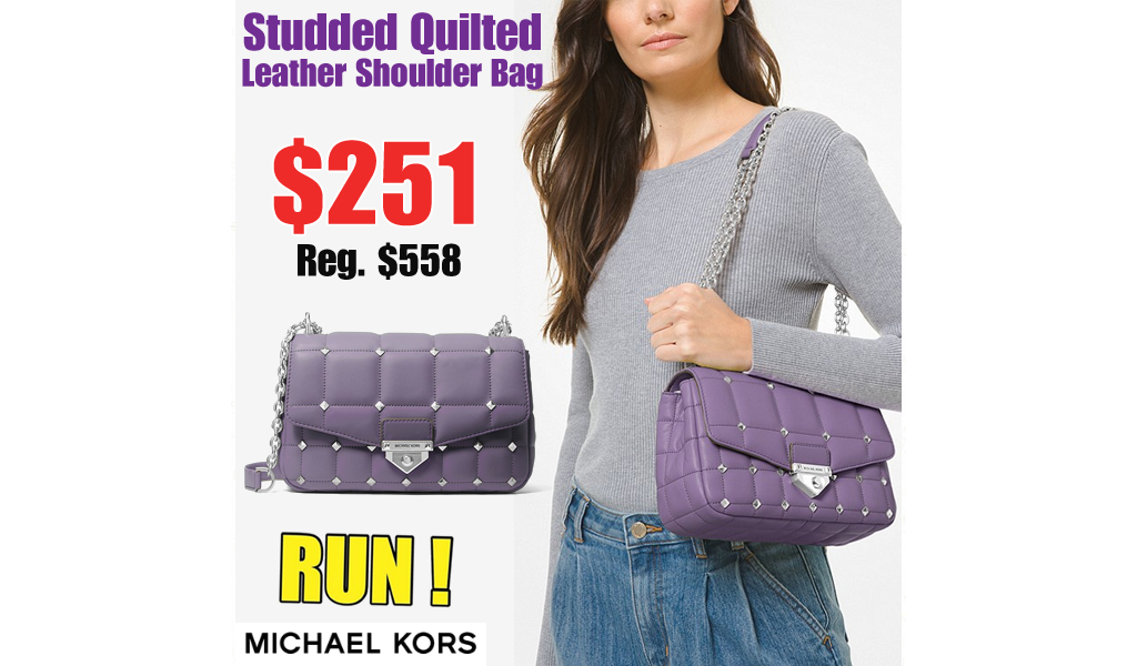 SoHo Large Studded Quilted Leather Shoulder Bag Only $251 on MichaelKors.com (Regularly $558)