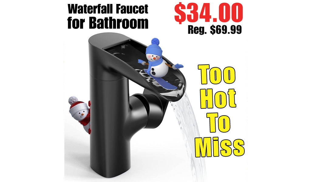 Waterfall Faucet for Bathroom Only $34.00 Shipped on Amazon (Regularly $69.99)