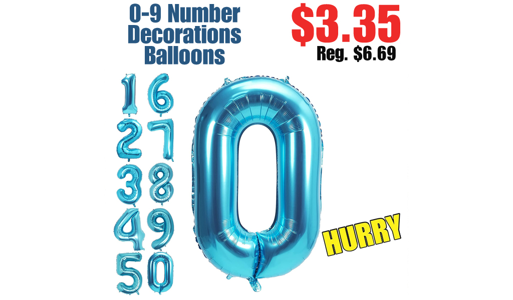 0-9 Number Decorations Balloons Only $3.35 Shipped on Amazon (Regularly $6.69)