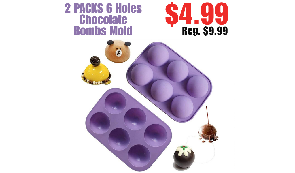 2 PACKS 6 Holes Chocolate Bombs Mold Only $4.99 Shipped on Amazon (Regularly $9.99)