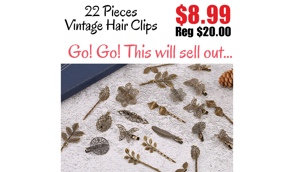 22 Pieces Vintage Hair Clips Only $8.99 Shipped on Amazon (Regularly $20.00)