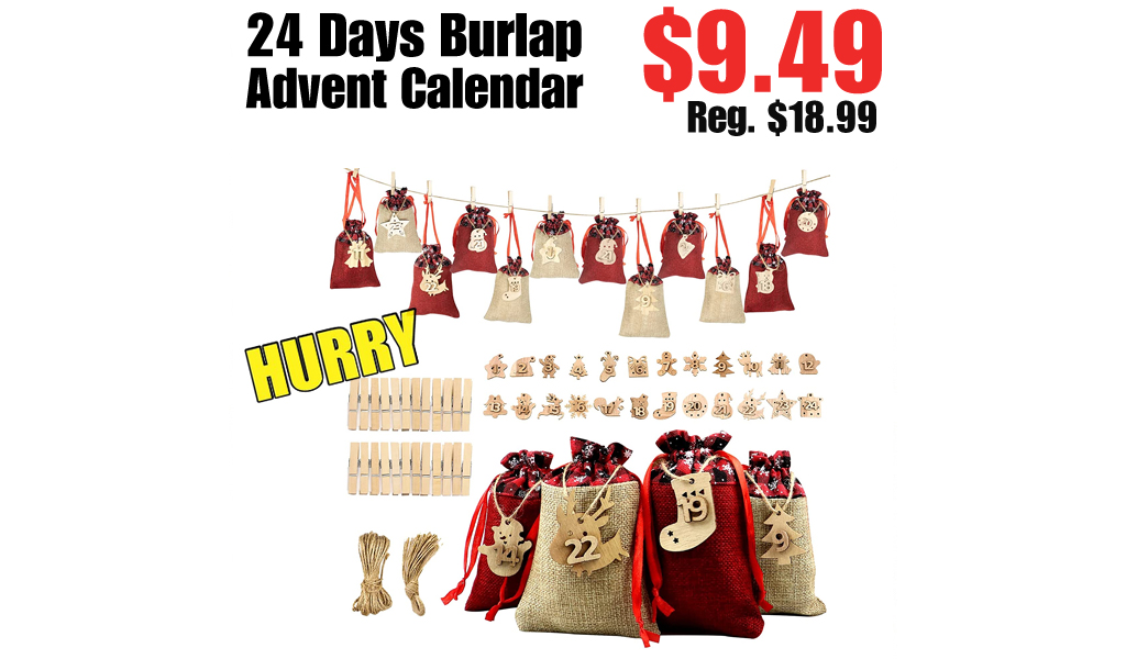 24 Days Burlap Advent Calendar Only $5.59 Shipped on Amazon (Regularly $18.99)