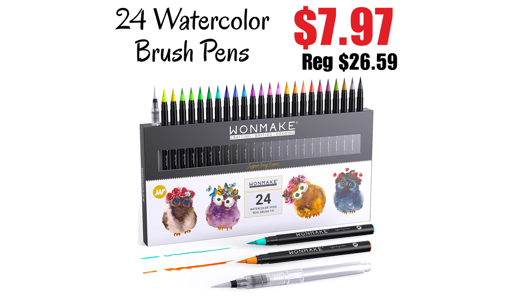 24 Watercolor Brush Pens Only $7.97 Shipped on Amazon (Regularly $26.59)