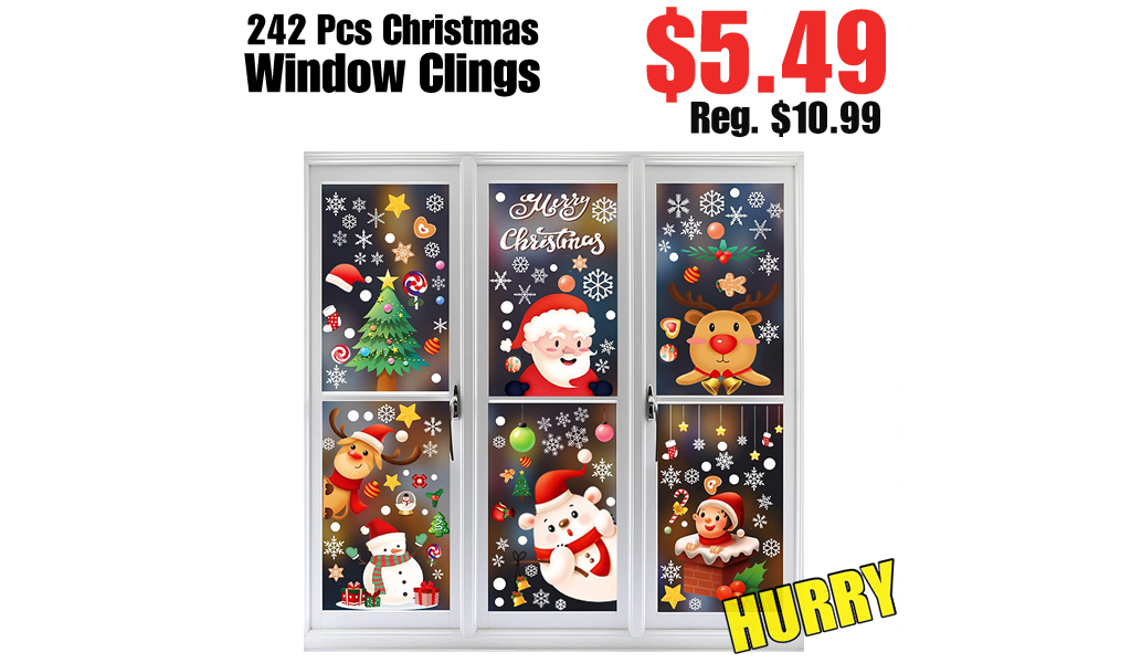 242 Pcs Christmas Window Clings Only $5.49 Shipped on Amazon (Regularly $10.99)