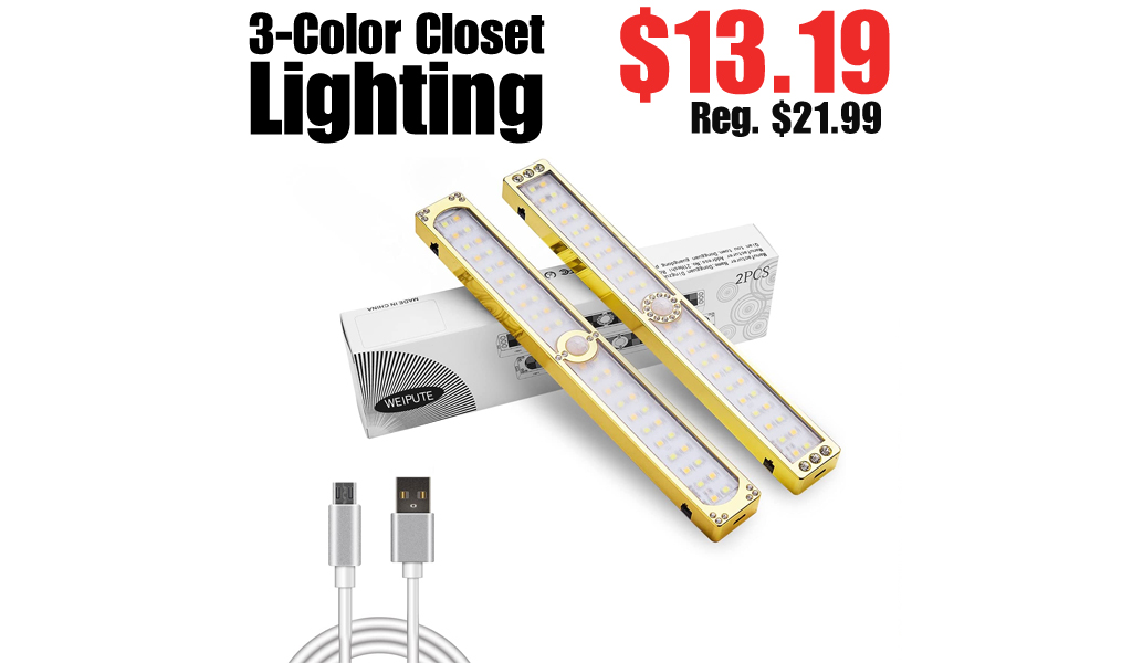 3-Color Closet Lighting Only $13.19 Shipped on Amazon (Regularly $21.99)