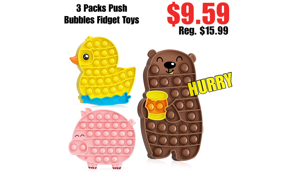 3 Packs Push Bubbles Fidget Toys Only $9.59 Shipped on Amazon (Regularly $15.99)