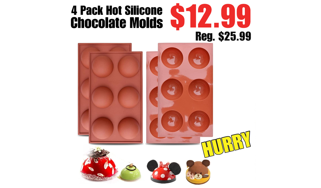 4 Pack Hot Silicone Chocolate Molds Only $12.99 Shipped on Amazon (Regularly $25.99)
