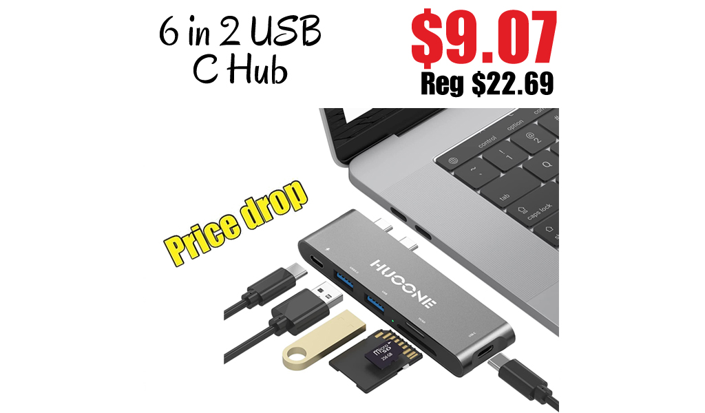 6 in 2 USB C Hub Only $9.07 Shipped on Amazon (Regularly $22.69)