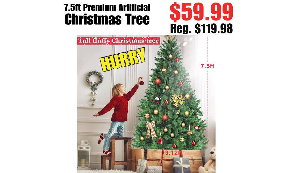 7.5ft Premium Artificial Christmas Tree Only $59.99 Shipped on Amazon (Regularly $119.98)