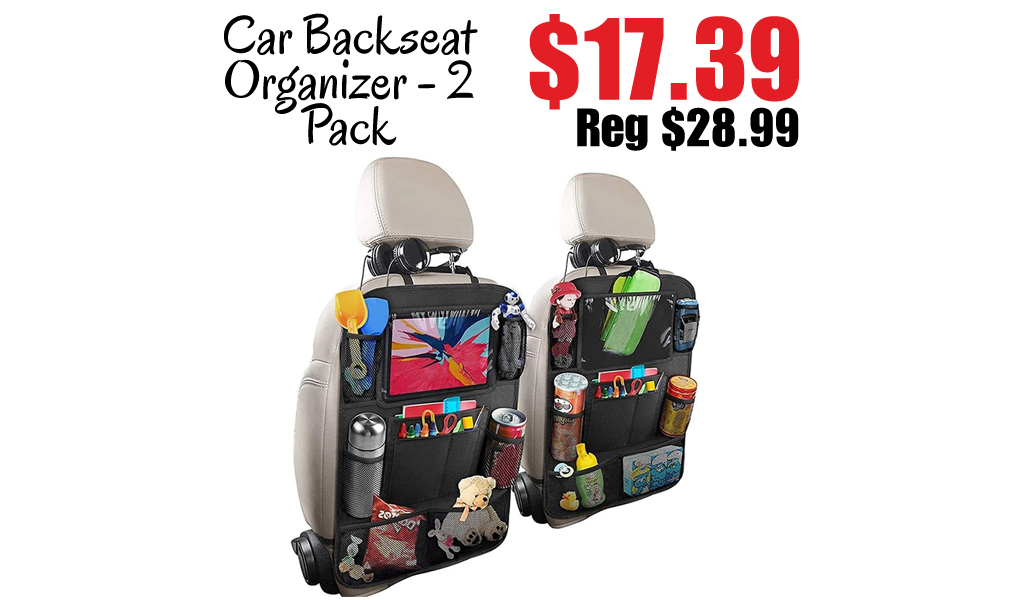 Car Backseat Organizer - 2 Pack Only $17.39 Shipped on Amazon (Regularly $28.99)