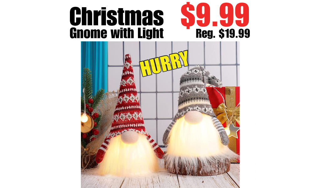 Christmas Gnome with Light Only $9.99 Shipped on Amazon (Regularly $19.99)
