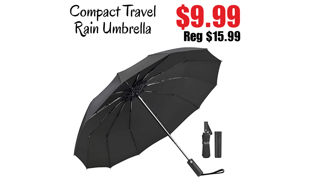 Compact Travel Rain Umbrella Only $9.99 Shipped on Amazon (Regularly $15.99)