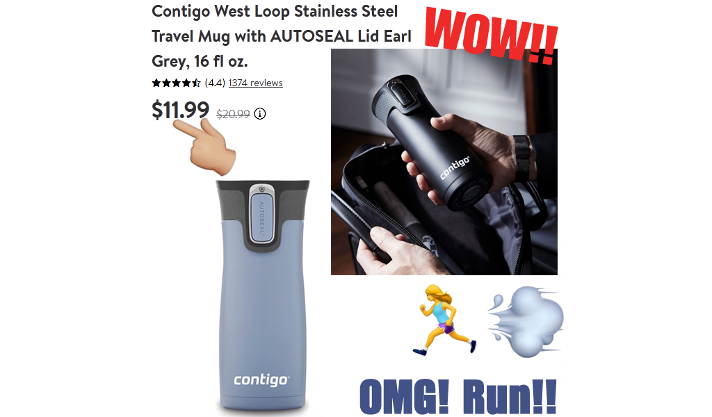 Contigo West Loop Stainless Steel Travel Mug Only $11.99 Shipped on Walmart.com (Regularly $20.99)
