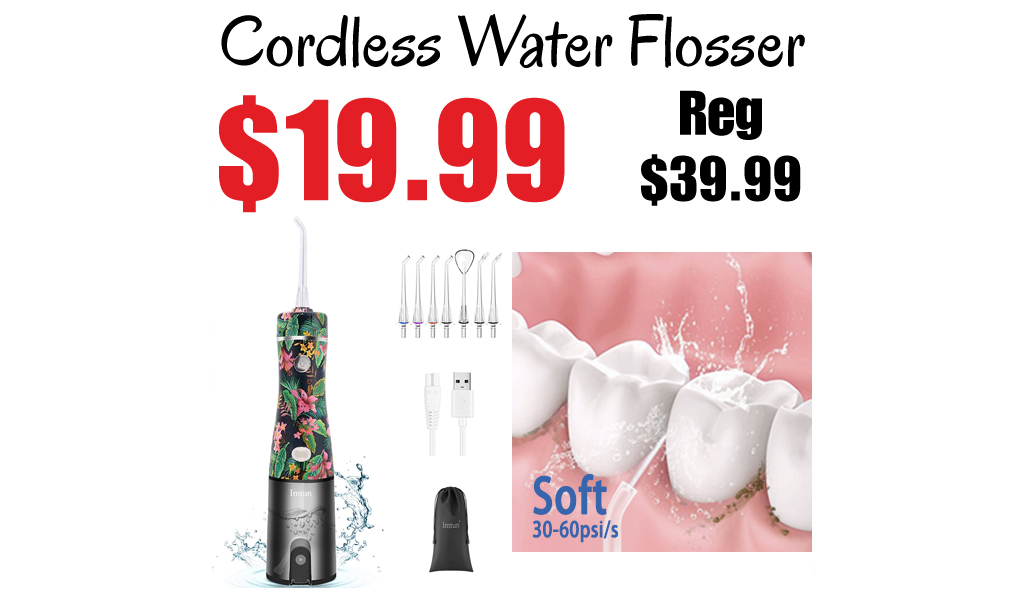 Cordless Water Flosser Only $19.99 Shipped on Amazon (Regularly $39.99)