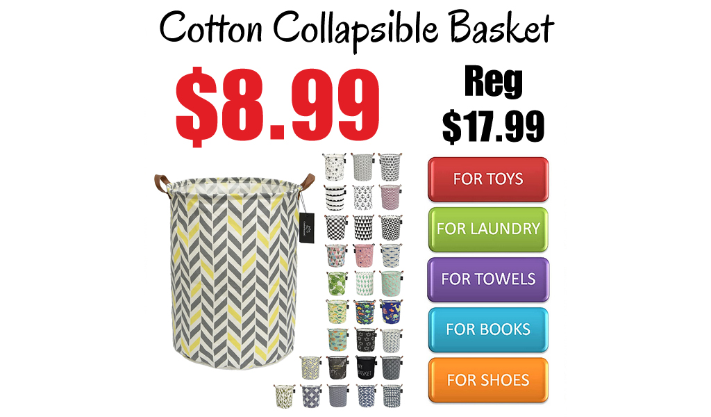 Cotton Linen Collapsible Basket Only $8.99 Shipped on Amazon (Regularly $17.99)