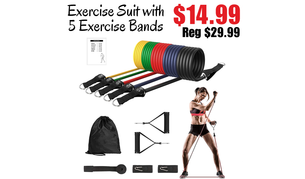 Exercise Suit with 5 Exercise Bands Only $14.99 Shipped on Amazon (Regularly $29.99)