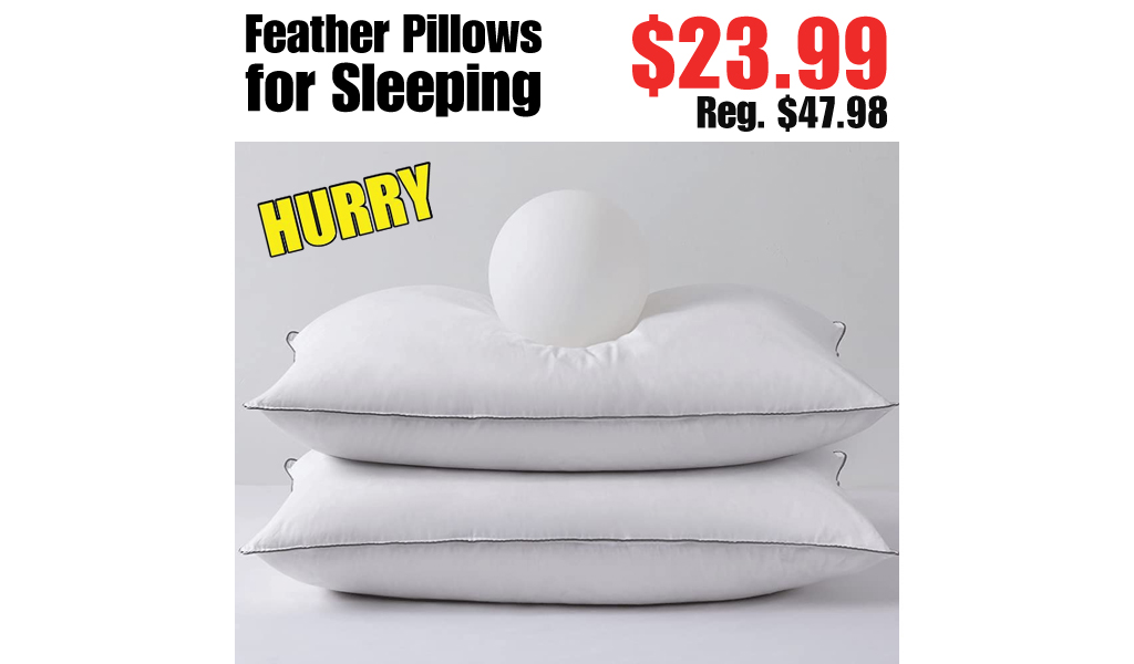 Feather Pillows for Sleeping Only $23.99 Shipped on Amazon (Regularly $47.98)