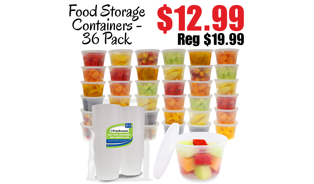 Food Storage Containers - 36 Pack Only $12.99 Shipped on Amazon (Regularly $19.99)