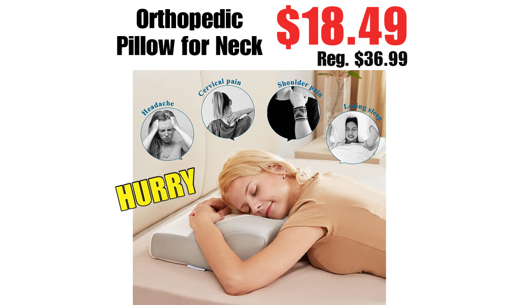 Orthopedic Pillow for Neck Only $18.49 Shipped on Amazon (Regularly $36.99)