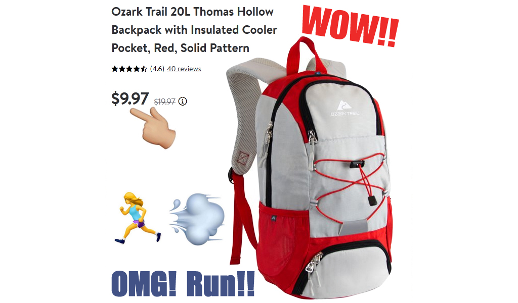 Ozark Trail Insulated Cooler Backpacks Only $9.97 on Walmart.com (Regularly $19.97)