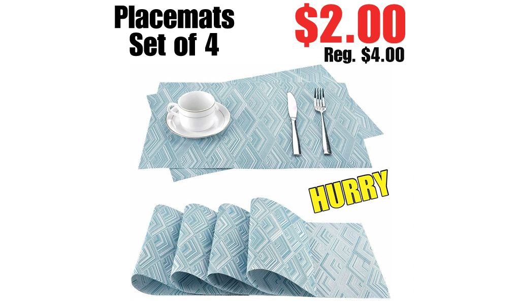 Placemats Set of 4 Only $2.00 on Amazon (Regularly $4.00)