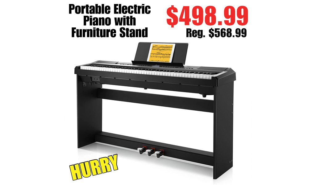 Portable Electric Piano with Furniture Stand Only $498.99 Shipped on Amazon (Regularly $568.99)