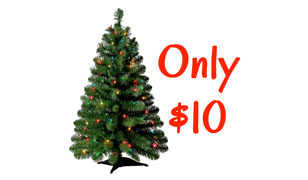 Pre-Lit Artificial Christmas Tree Only $10.00 Shipped on Walmart.com (Regularly $20.00)