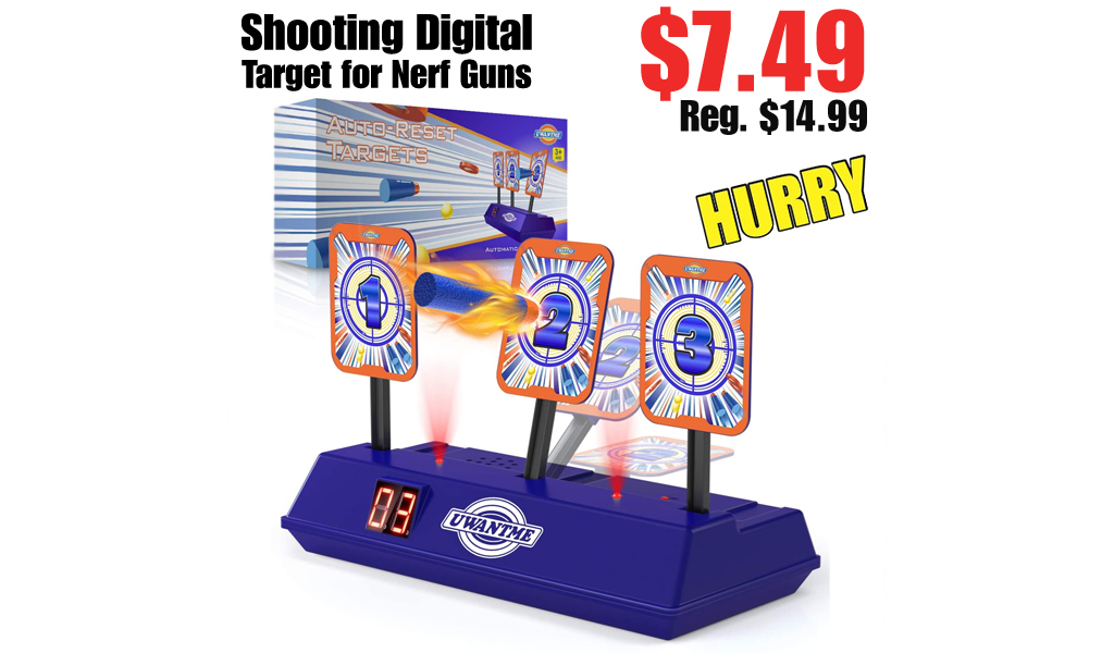 Shooting Digital Target for Nerf Guns Only $7.49 Shipped on Amazon (Regularly $14.99)