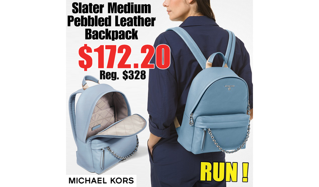 Slater Medium Pebbled Leather Backpack Only $172.20 on MichaelKors.com (Regularly $328)