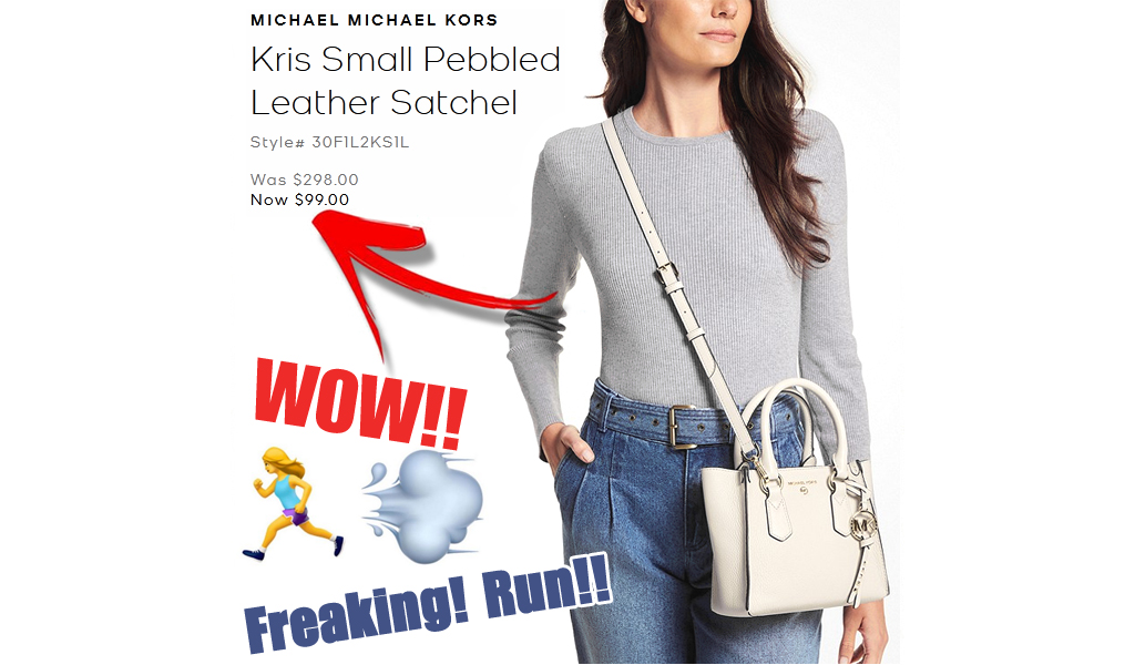 Small Pebbled Leather Satchel Only $99 on MichaelKors.com (Regularly $298)
