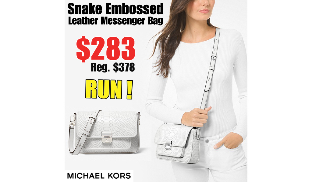 Snake Embossed Leather Messenger Bag Only $283 on MichaelKors.com (Regularly $378)