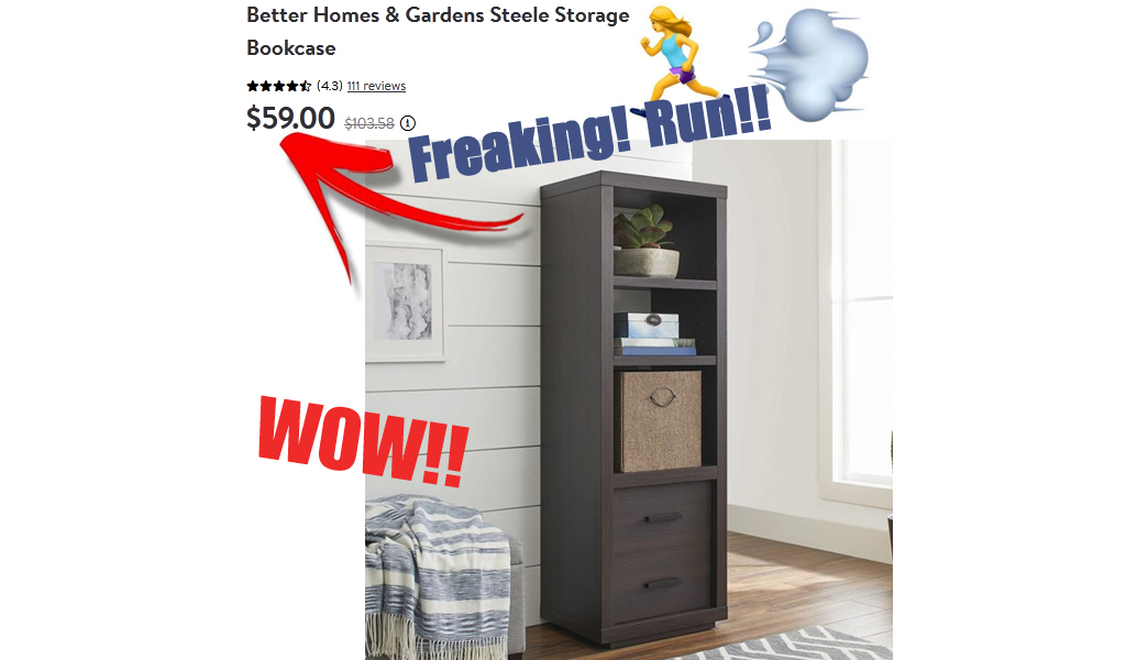 Storage Bookcase Just $59.00 on Walmart.com (Regularly $103.58)