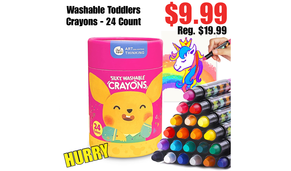 Washable Toddlers Crayons - 24 Count Only $9.99 on Amazon (Regularly $19.99)