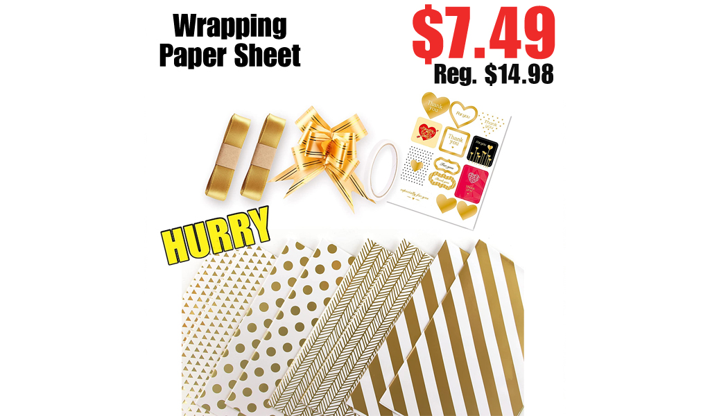Wrapping Paper Sheet Only $7.49 Shipped on Amazon (Regularly $14.98)