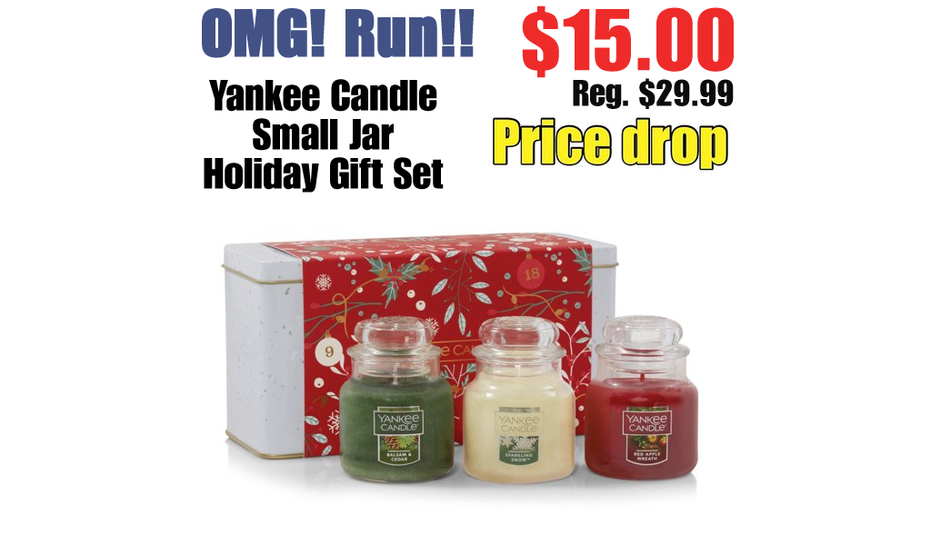 Yankee Candle Small Jar Holiday Gift Set Just $15.00 on Walmart.com (Regularly $29.99)