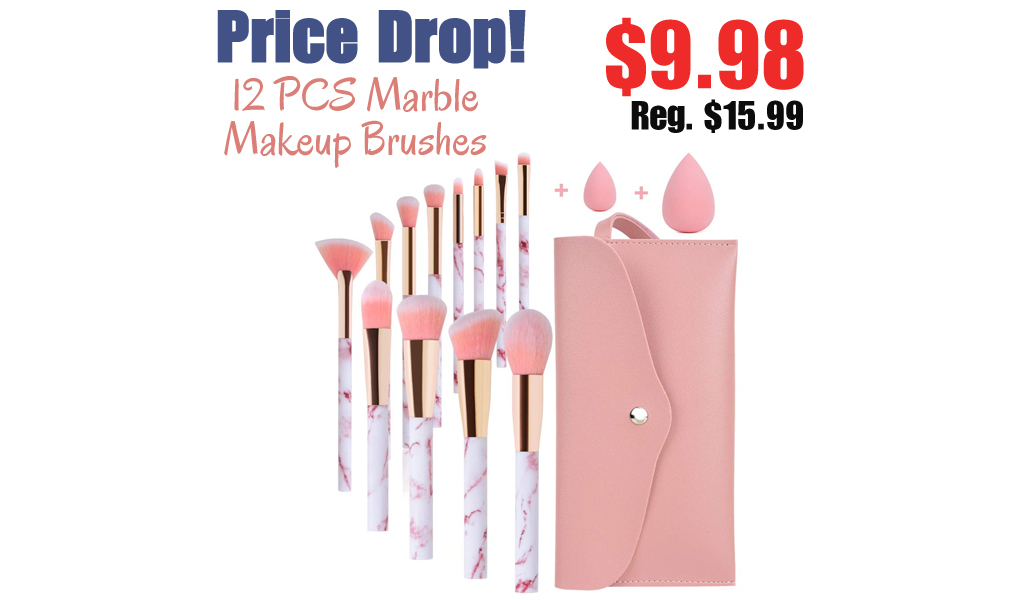 12 PCS Marble Makeup Brushes Only $9.98 Shipped on Amazon (Regularly $15.99)