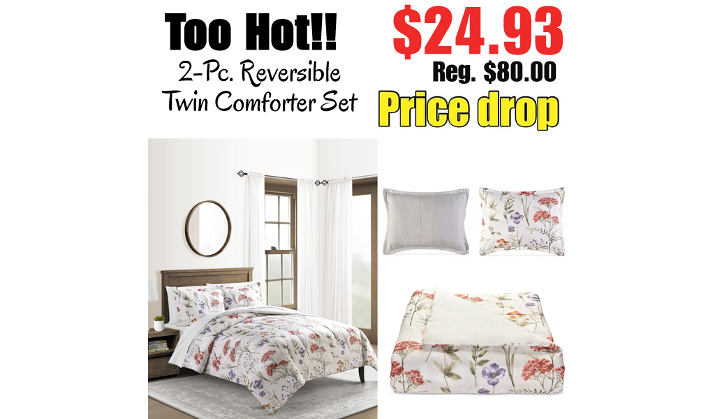 2-Pc. Reversible Twin Comforter Set Only $24.93 on Macys.com (Regularly $80.00)