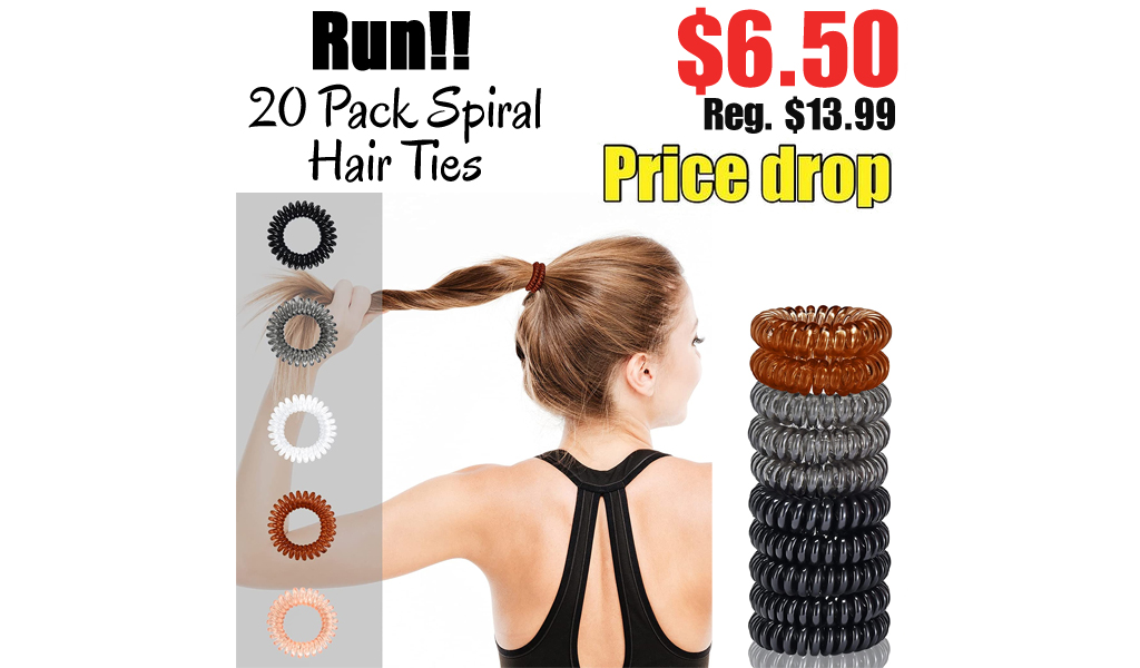 20 Pack Spiral Hair Ties Only $6.50 Shipped on Amazon (Regularly $13.99)